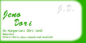 jeno dori business card